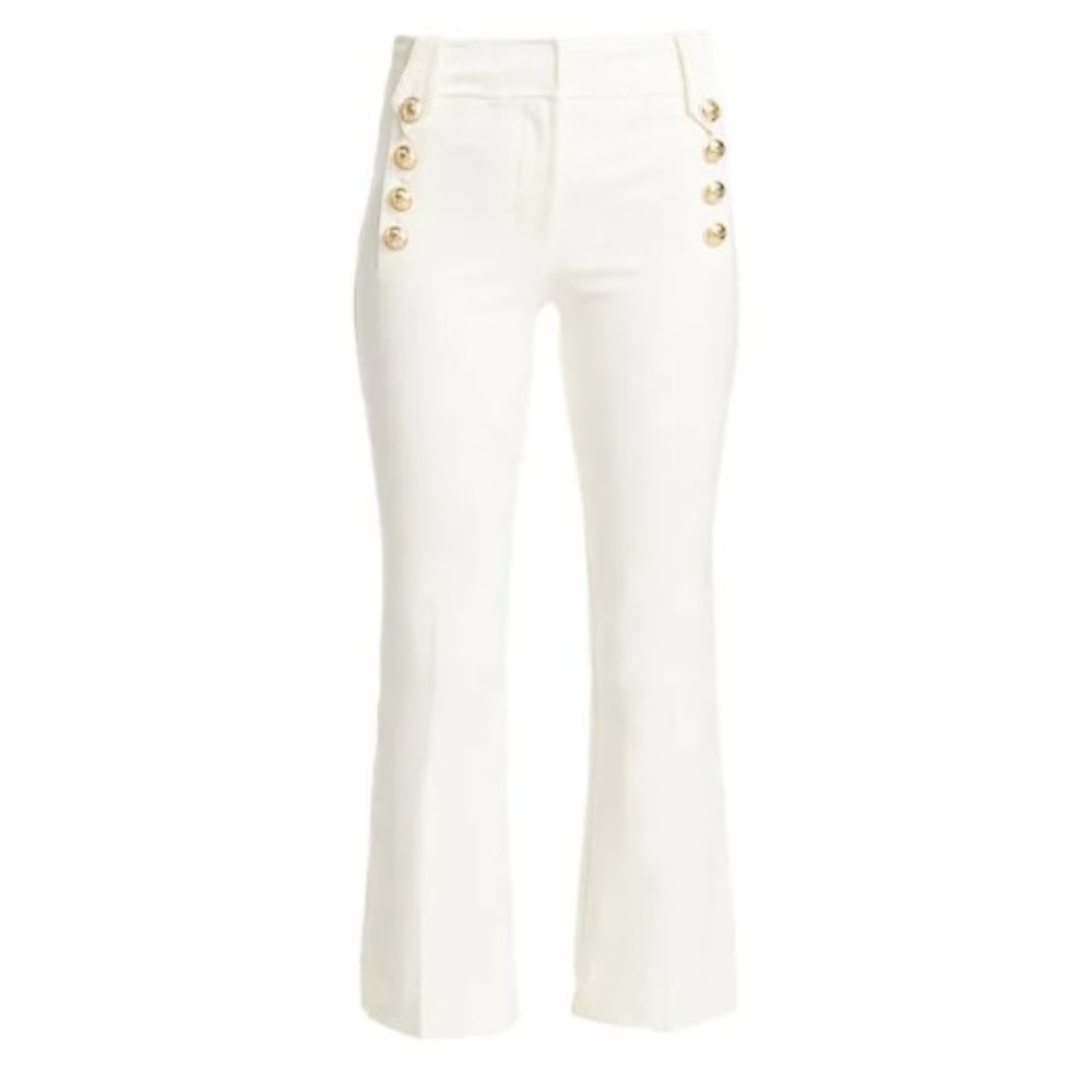 DEREK LAM 10 CROSBY Robertson Cutoff Flair Size 2 | Cream/White